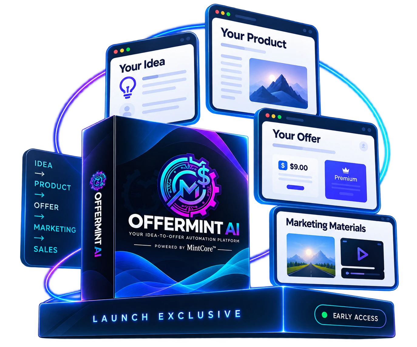 OfferMint AI Launch Exclusive Product Box and UI Cards