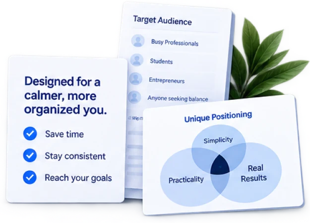 Product positioning mockup