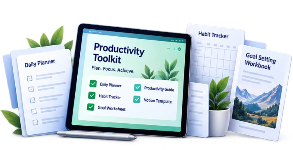 Digital product template builder mockup