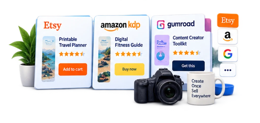 Multi-platform marketplace readiness mockup